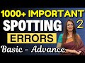 1000 Important Spotting Errors For All Exams Part 2 Basic Advance Grammar Rani Ma Am