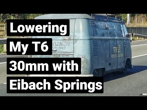 T6 Lowering Springs, Eibach 30mm springs before and after on 20 inch alloys. Riding on 275/40/20s.
