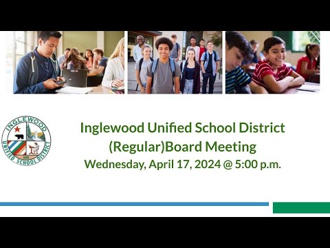 IUSD (Regular)Board Meeting Wednesday, April 17, 2024 @ 5:00 p.m.