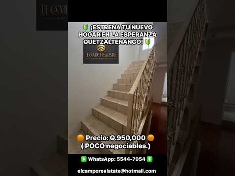 🏡 ¡ESTRENA TU NUEVO HOGAR EN LA ESPERANZA, QUETZALTENANGO! 😊👍🏻