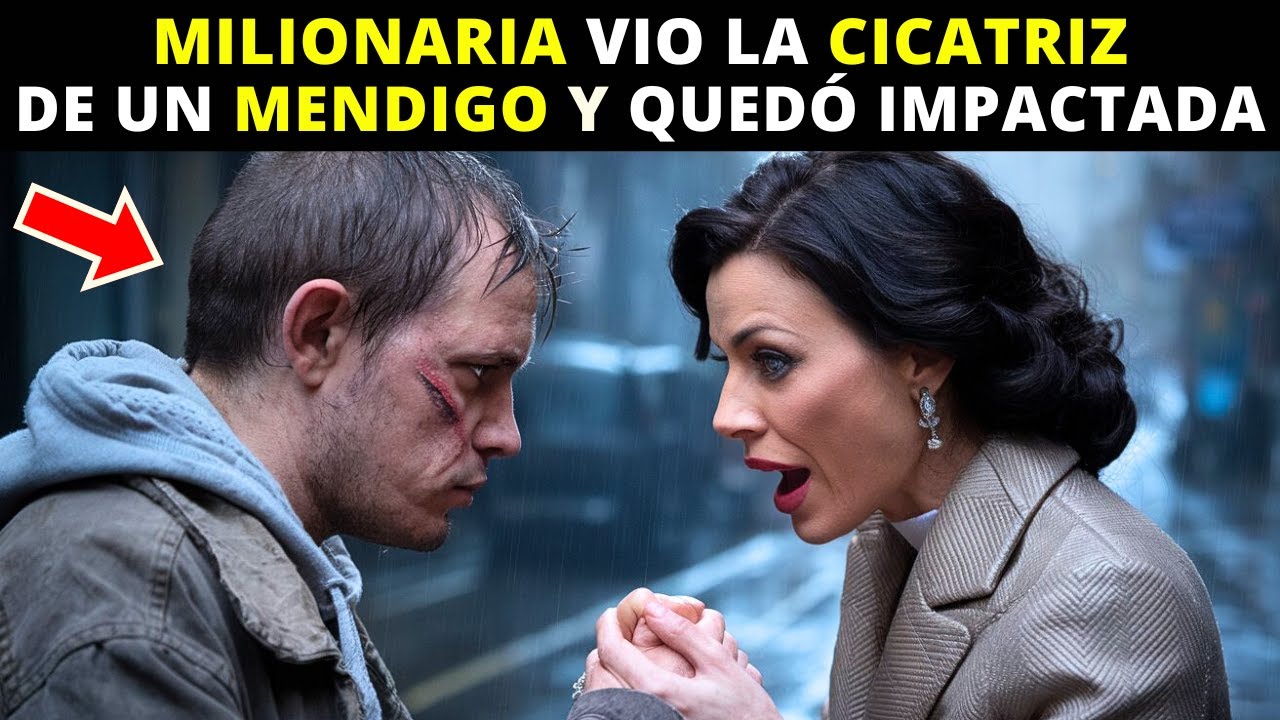MILLONARIA LE DIO DINERO A UN MENDIGO, PERO AL VER SU CICATRIZ, SU REACCIÓN LO CAMBIÓ TODO…