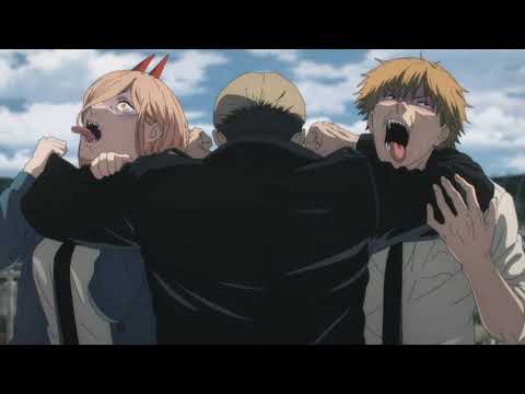 Denji and Power vs Kishibe Fight Scenes - Chainsaw Man