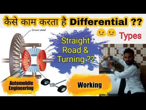 36) Differential Working ~ Hindi || Automobile Engineering // Need of Differential Video