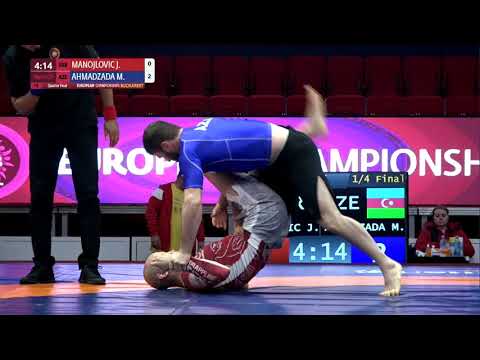 1/4 Men's GP No-Gi - 84 kg: J. MANOJLOVIC (SRB) v. M. AHMADZADA (AZE)