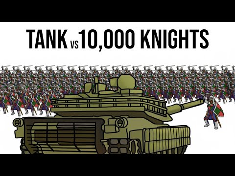Could One Modern latest Tank Defeat 10,000 Medieval Knights?