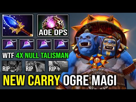 WTF First ITEM 4x Null Talisman Infinite Stun + Burn DPS Carry Mid Ogre Magi Full Aghanim Dota 2