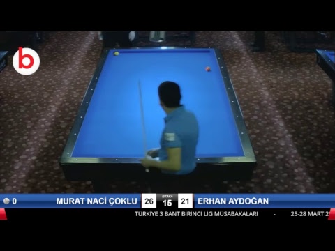 MURAT NACİ ÇOKLU & ERHAN AYDOĞAN Bilardo Maçı - 2019 - TÜRKİYE 1.LİGİ-1.TUR