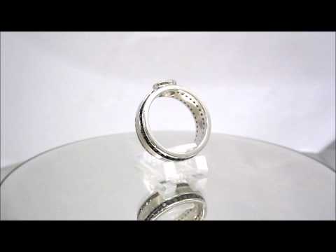 14K WHITE GOLD ROUND CUT BLACK AND WHITE DIAMONDENGAGEMENT RING ETERNITY 2.40CTW - KNR INC - 314.1