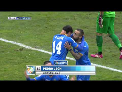 Gol de Pedro León (2-2) en el Getafe CF - Real Sociedad - HD