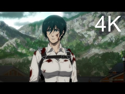 [4K] Mikasa Vs Yeagerists | Attack On Titan S4 Blu-Ray
