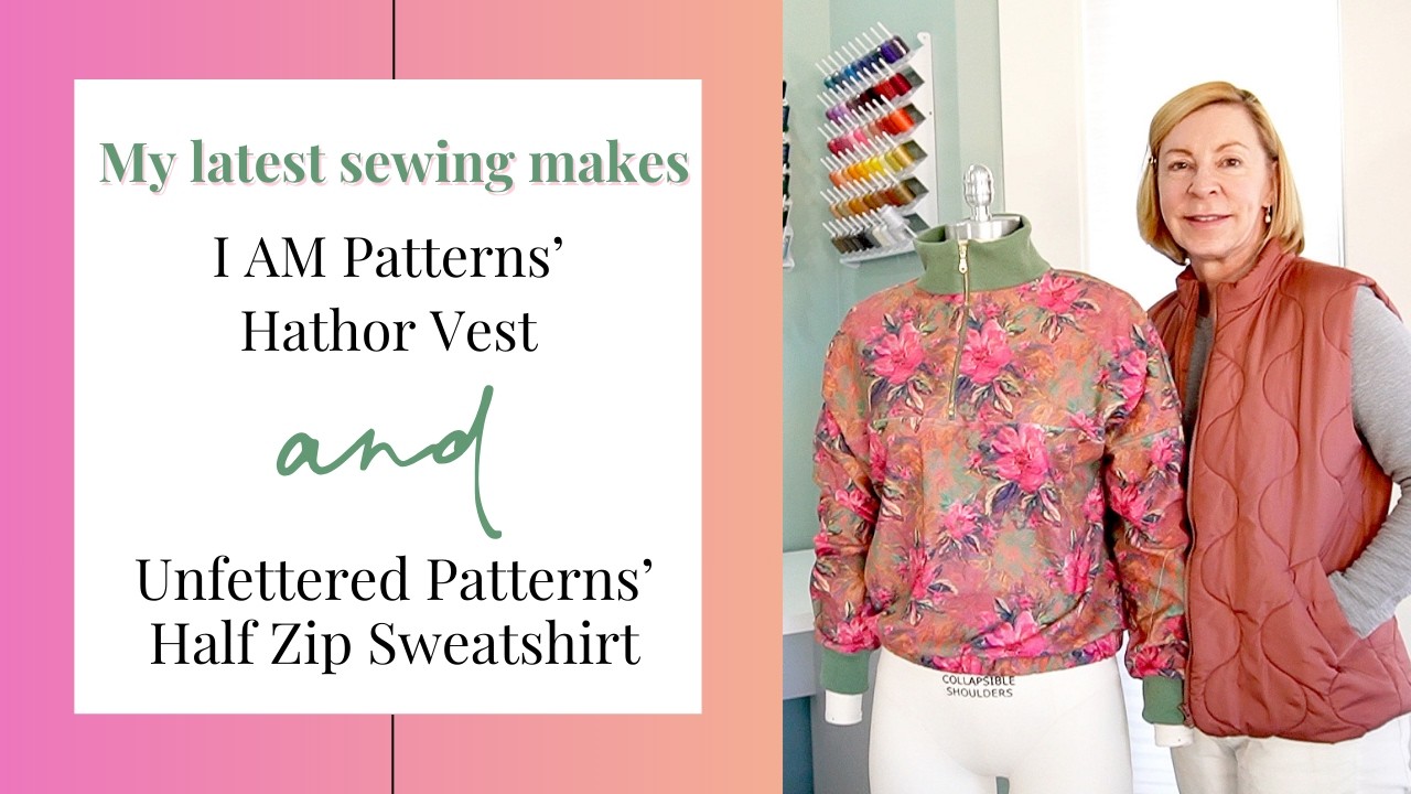 Unfettered Patterns Half Zip Sweatshirt - UP1068 (Free Pattern) | I Am Patterns' Hathor Vest