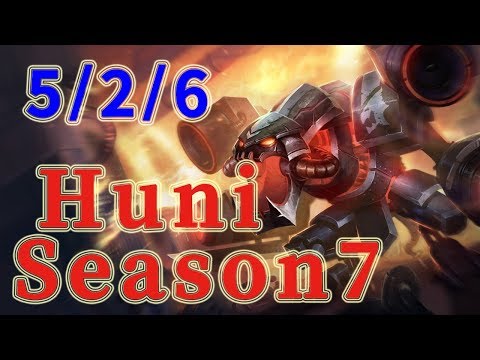SKT T1 Huni Cho'Gath TOP vs Renekton Patch 7.15