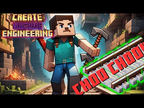 DSD Does Minecraft - Exploring Train Mechanics and Station Setups in Create Arcane Engineering - Episode 7