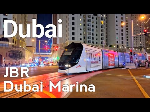 Dubai [4K] Night JBR, Dubai Marina Walking Tour 🇦🇪