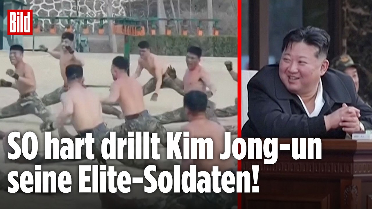 NORDKOREA: Diktator Kim Jong-un inszeniert Machtdemonstration! Brutales Training der Elite-Soldaten!