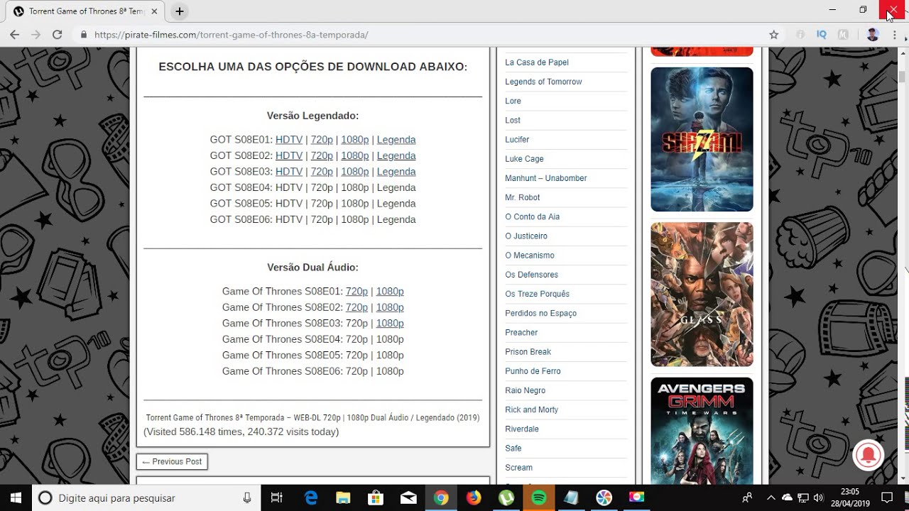 Baixar Game of Thrones 8 temporada HD torrent