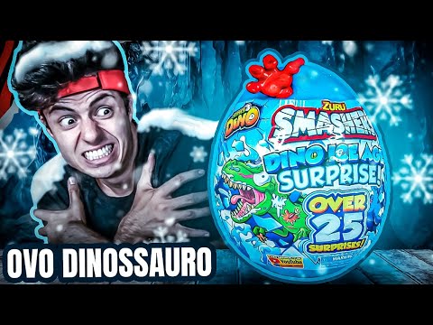 I OPENED A GIANT FROZEN DINOSAUR EGG!!!