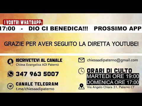 Culto Evangelico - Chiesa ADI Paternò - 21/08/2022