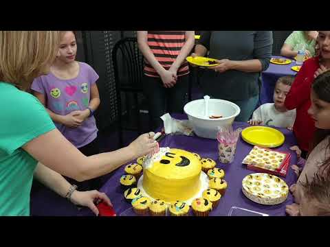 Kaley's 10th birthday...cake catches on fire!