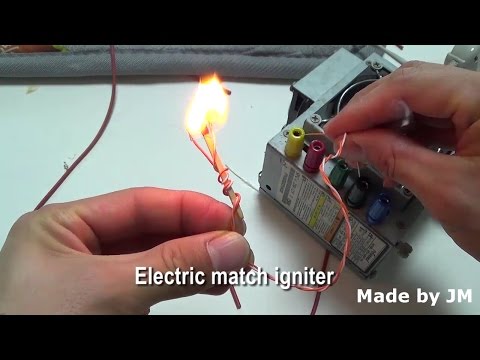 How to make an electric match igniter using electric cushion