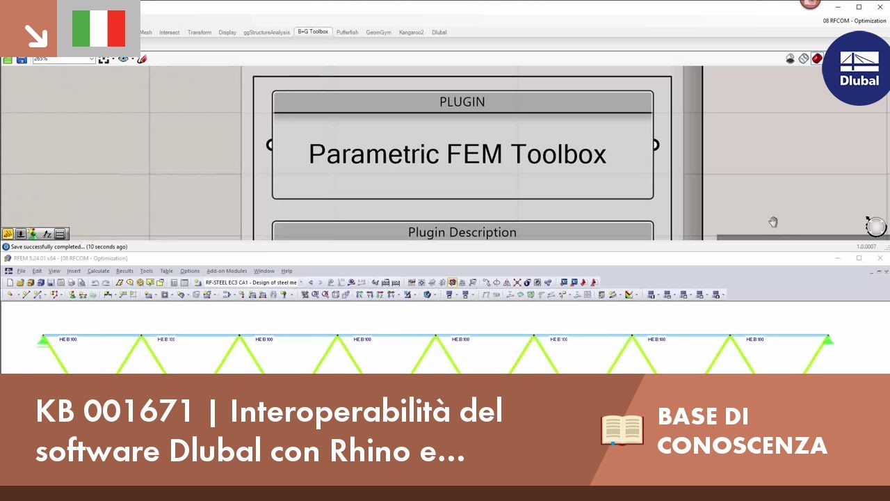 KB 001671 | Interoperabilità del software Dlubal con Rhino e Grasshopper