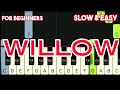 TAYLOR SWIFT - WILLOW | SLOW & EASY PIANO TUTORIAL