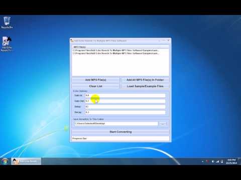 Add Echo Reverb To Multiple MP3 Files Software