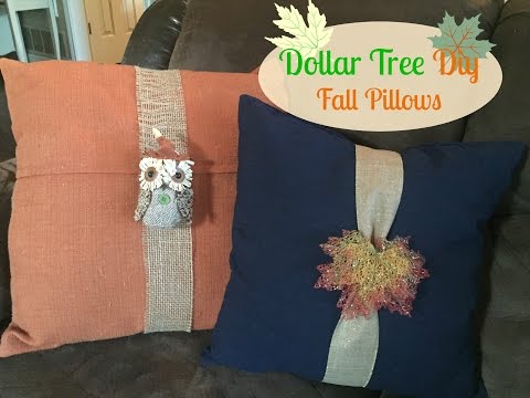 DOLLAR TREE FALL DIY | Fall Pillows! Video