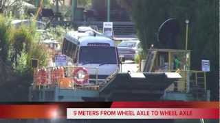 CORINNA BARGE TASMANIA "THE FATMAN FERRY" CMCA MOTORHOME CARAVAN LIMITS