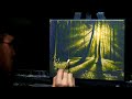 Acrylic Landscape Painting of Sunlight in a Forest - Time Lapse - Artist Timothy Stanford