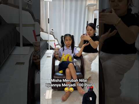 Misha Merubah Nilai Ujiannya Menjadi 100 Poin 😅😅 #shorts #videolucu #videokocak #dubbing #comedy