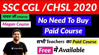 Paid Course Available In Free Now Of All Teachers For SSC CGL 2020 CHSL 2020 ||Abhinay Sharma Sir||