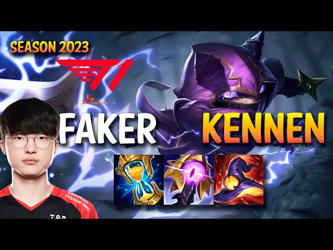 T1 Faker KENNEN vs K'SANTE Top - KR Ranked