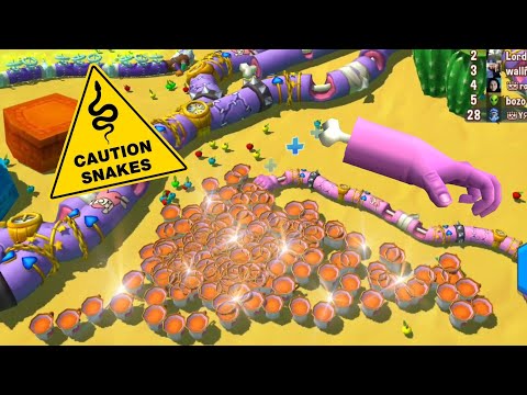 Server With Only PRO'S! Snake Rivals Gameplay - Zero To Hero