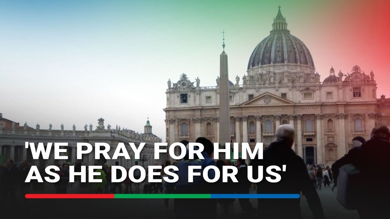 'He's strong enough to get through it': Vatican tourists pray for Pope Francis