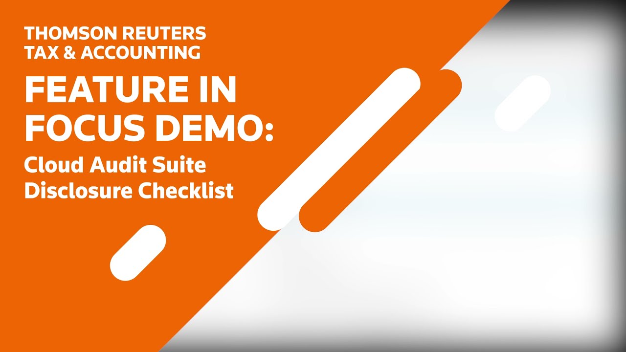 Cloud Audit Suite - Disclosure checklist