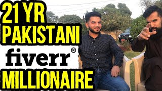 21 Yr Old Pakistani Fiverr Millionaire | 25-35 Lakhs a Month Income | Interview