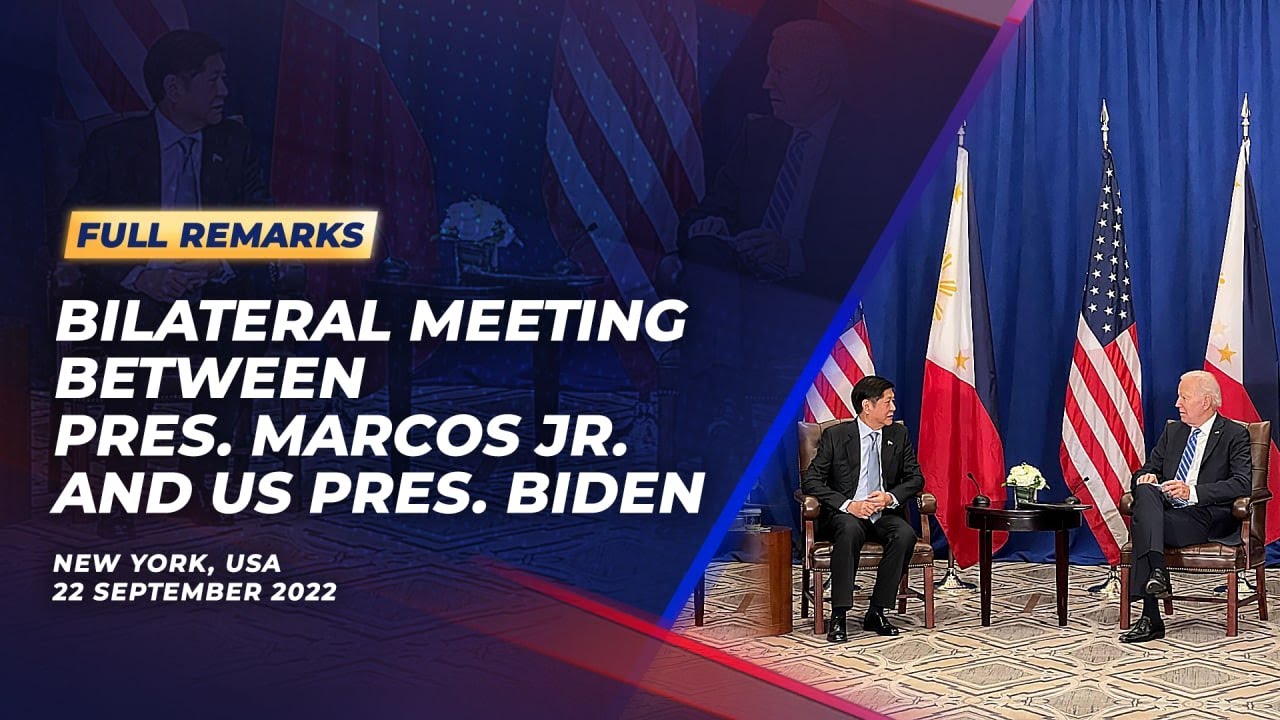 Remarks of Pres. Ferdinand R. Marcos Jr. and US Pres. Joseph R. Biden during their Bilateral Meeting