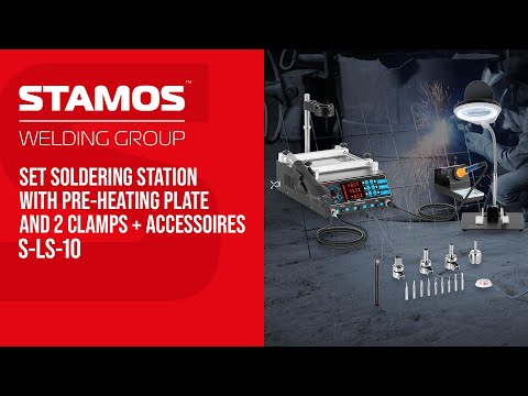 video - Set Soldering Station with Pre-Heating plate and 2 Clamps + Accessoires