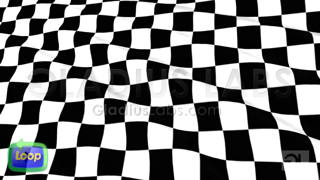 Checkered Flag Waving Loop - Racing - HD