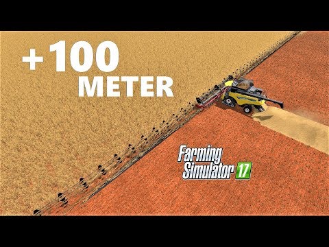 Farming Simulator 17 | +100 METER CUTTER | Barley Harvesting