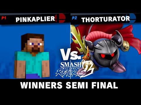 Smash Mallorca Returns 2 - W.Semis - PinkAplier (Steve) VS Thorturator (Meta Knight)