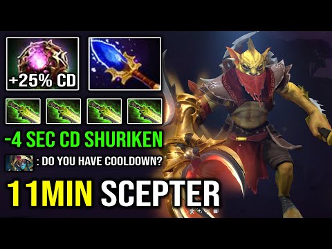 WTF -4 Seconds CD Shuriken 11Min Scepter BH Unlimited Skills Spam | EPIC Offlane 7.31d Guide Dota 2