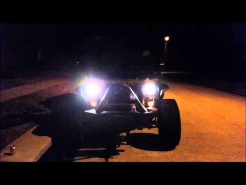Jeep headlight conversion from stock headlights to KC hilites h4 headlight conversion kit