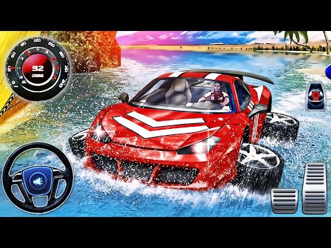 Water Surfer Car Floating Race - Beach Sport Car Driving - Android GamePlay