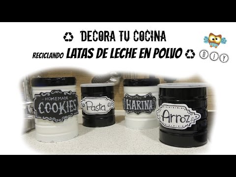 Decora tu cocina con latas de leche en polvo