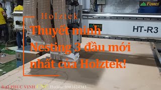 (Thuyết minh) CNC ba đầu cắt ván công nghiệp của Holztek HT-R3 (phần 2).