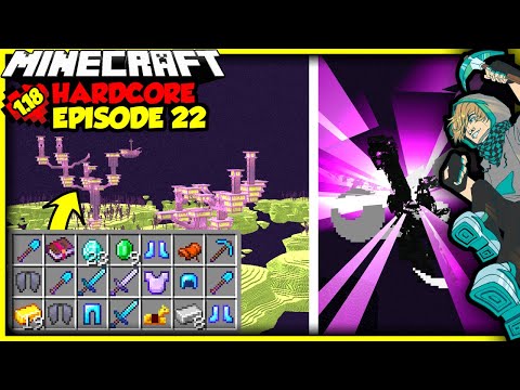 Beating The Ender Dragon + Finding INSANE LOOT in Hardcore Minecraft  Episode 22 (1.18 Let's Play)