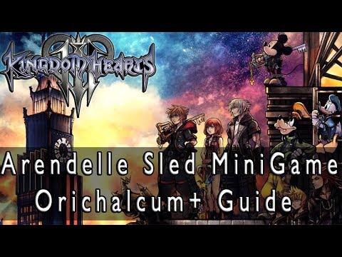 Kingdom Hearts 3 All 10 Treasures Arendelle Sled Mini Game Orichalcum+ Guide Video
