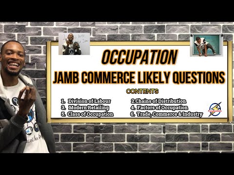 Jamb Commerce "Occupation" Likely Questions